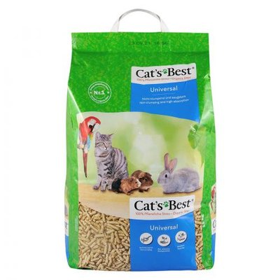 Наповнювач Cat’s Best Universal для домашніх тварин, деревний, 20 л/11 кг JRS300084/0847 фото