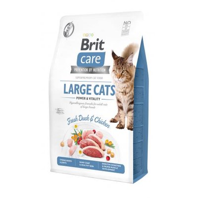Сухий корм Brit Care Cat GF Large Power & Vitality для котів великих порід, качка та курка, 2 кг 171310 фото