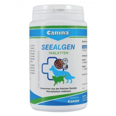 Витамины Canina Seealgen для собак и кошек, для шерсти с морскими водорослями, 225 г (220 табл) 130504 AD фото