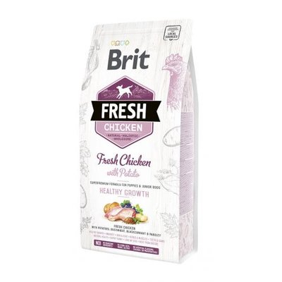 Сухий корм Brit Fresh для цуценят та молодих собак всіх порід, з куркою та картоплею, 2,5 кг 170988/0724 фото