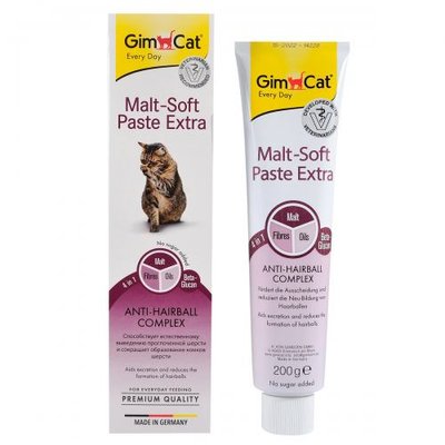 Паста GimCat Every Day Malt-Soft Paste Extra для кошек, выведение шерсти из желудка, 200 г G-417127/417943 фото