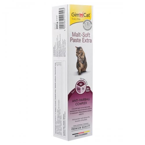 Паста GimCat Every Day Malt-Soft Paste Extra для котів, виведення шерсті зі шлунку, 200 г G-417127/417943 фото