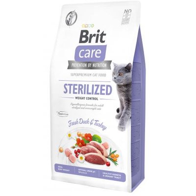 Сухий корм Brit Care Cat GF Sterilized Weight Control для стерилізованих котів з надмірною вагою, качка та індичка, 7 кг 171293 фото