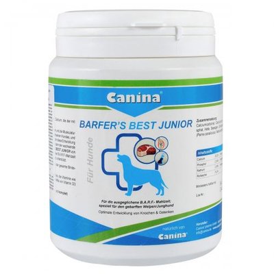 Вітамінно-мінеральний комплекс Canina Barfers Best Junior для молодих собак, яких годують натуральним кормом, 850 г 128518 AD фото