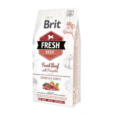Сухий корм Brit Fresh для цуценят та молодих собак великих порід, з яловичиною та гарбузом, 2,5 кг 170992/0762 фото