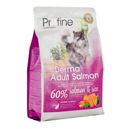 Сухий корм Profine Derma для дорослих довгошерстих котів, з лососем та рисом, 2 кг 170572/7763 фото