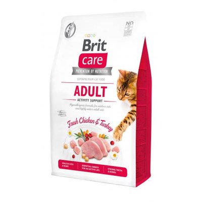 Сухий корм Brit Care Cat GF Adult Activity Support для котів, які живуть на вулиці, індичка та курка, 2 кг 171298 фото
