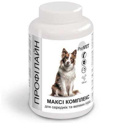 Вітамінно-мінеральний комплекс ProVET «Профілайн» Максі для середніх та великих порід собак 100 табл PR241882 фото