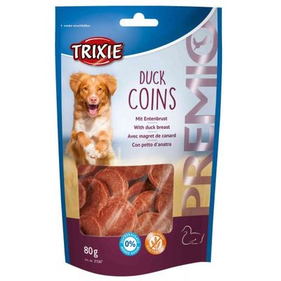 Ласощі Trixie Premio Chicken Duck Coins для собак, качка, 80 г 31587 фото