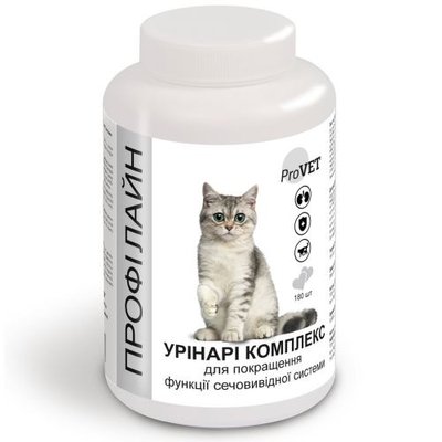 Комплекс ProVET «Профілайн» Урінарі для котів, для покращення функції сечовивідної системи 180 табл PR241880 фото