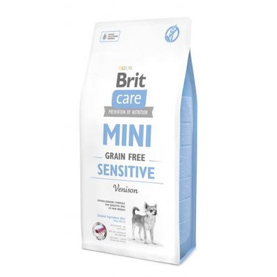Сухий корм Brit Care GF Mini Sensitive для собак мініатюрних порід з чутливим травленням, з олениною, 7 кг 170778 фото
