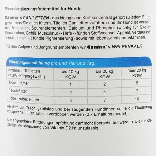 Вітаміни Canina Caniletten комплекс для дорослих собак, 1000 г (500 табл) 120314 AD фото