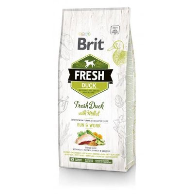 Сухий корм Brit Fresh для дорослих активних собак, з качкою та пшоном, 12 кг 170997/30816 фото
