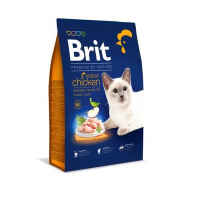 Сухий корм Brit Premium Cat by Nature Indoor для котів, які живуть у приміщенні, з куркою, 8 кг 171869 фото