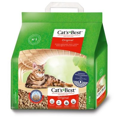 Наполнитель Cat’s Best Original для кошачьего туалета, древесный, 5 л/2.1 кг JRS300086/0861 фото