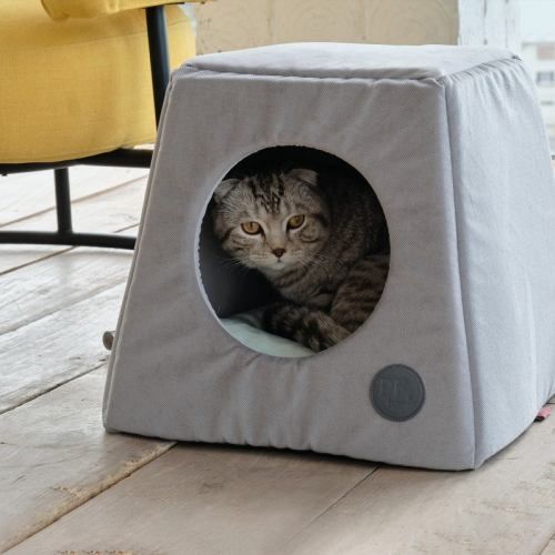 Дім-лежак Pet Fashion «Tutti» для котів, 36x36x34 см, сірий PR241785 фото