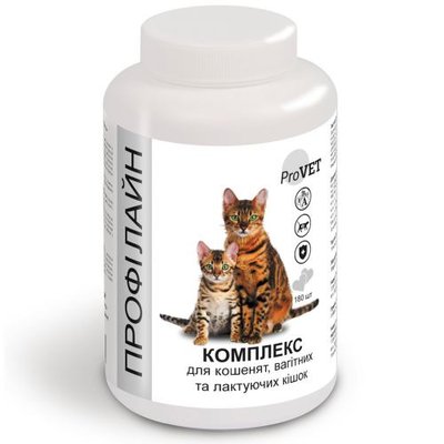 Вітамінно-мінеральний комплекс ProVET «Профілайн» для кошенят, вагітних та лактуючих кішок, 180 табл PR241876 фото