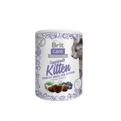 Ласощі для кошенят Brit Care Cat Snack Superfruits Kitten, курка 100 г 111268 фото