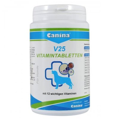 Вітаміни Canina V25 Vitamintabletten для собак, полівітамінний комплекс, 200 г (60 табл) 110117 AD фото
