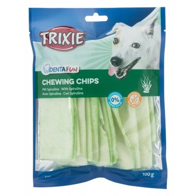 Ласощі Trixie KauChips Light для собак жувальні чіпси зі спіруліною 100 г 2682 фото
