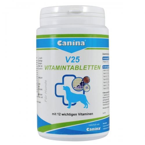 Вітаміни Canina V25 Vitamintabletten для собак, полівітамінний комплекс, 200 г (60 табл) 110117 AD фото