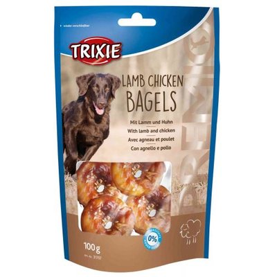 Ласощі Trixie Premio Lamb Chicken Bagles для собак, кільця ягня/курка, 100 г 31707 фото