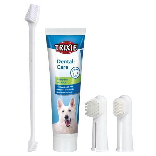 Зубна паста Trixie для собак з щіткою, 100 г 2561 фото