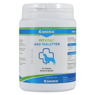 Вітаміни Canina Petvital GAG для собак, глюкозамін з екстрактом мідій, для суглобів та тканин, 180 г (180 табл) 723317 AD фото