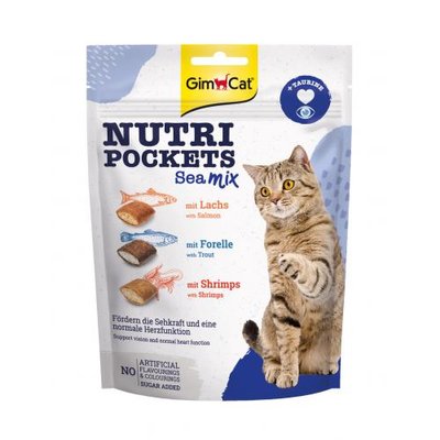Вітамінні ласощі GimCat Nutri Pockets Морський мікс для котів, 150 г G-419176/419268 фото