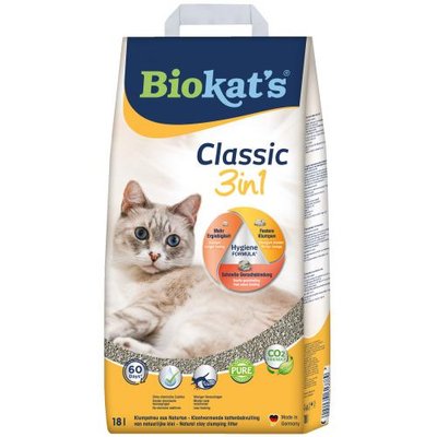 Наповнювач Biokats Classic 3in1 для котячого туалету, бентонітовий, 18 л G-613789 фото