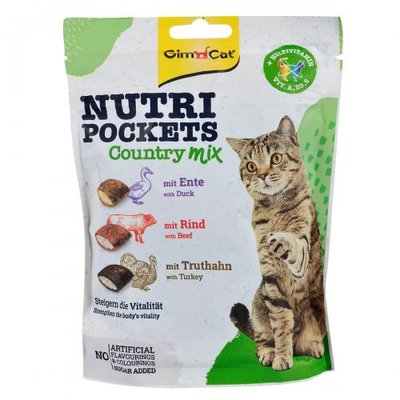 Вітамінні ласощі GimCat Nutri Pockets Кантрі мікс для котів, 150 г G-419183/419275 фото