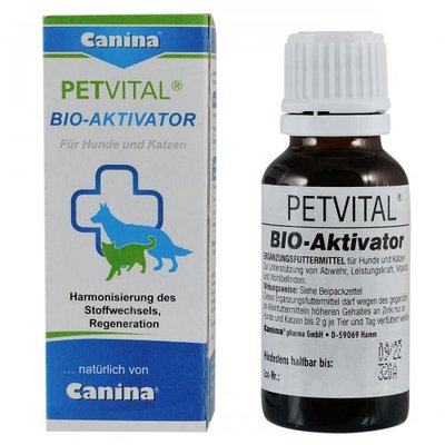 Вітаміни Canina PetVital Bio-Aktivator для собак та котів, комплекс з амінокислотами та залізом, 20 мл 712007 AD фото