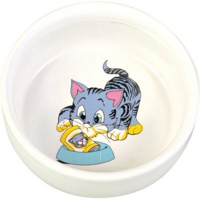 Миска Trixie для кошек, керамическая, 11 см, 300 мл 4009 фото