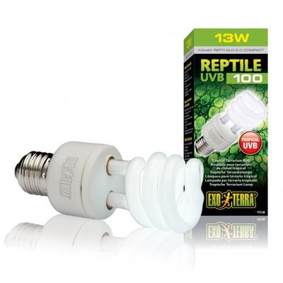 Лампа террариумная Exo Terra Repti GLO 5.0 для тропических рептилий, ультрафиолетовая, люминесцентная, 13 W, E27 (для облучения) 1111116315 фото