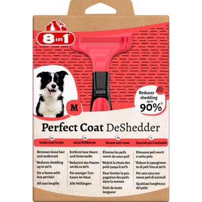 Дешеддер 8in1 Perfect Coat для вичісування собак, розмір M, 6,5 см 661616/151791/661508 фото