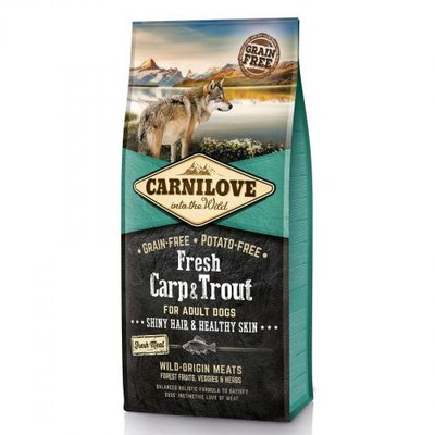 Сухой корм Carnilove Fresh Carp & Trout для взрослых собак всех пород, рыба, 12 кг 170872/7557 фото