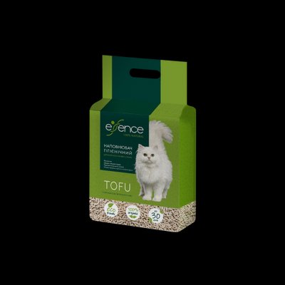Наповнювач гігієнічний Essence для котячого туалету з тофу, гранула 1,5 мм, з ароматом зеленого чаю, 6 л 920062 фото