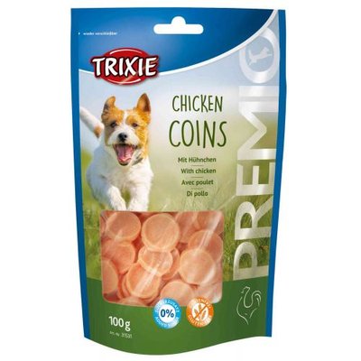 Ласощі Trixie Premio Chicken Coins для собак, курка, 100 г 31531 фото