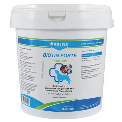 Вітаміни Canina Biotin Forte Tabletten для собак, інтенсивний курс для шерсті, 2000 г (600 табл) 101122 AD фото