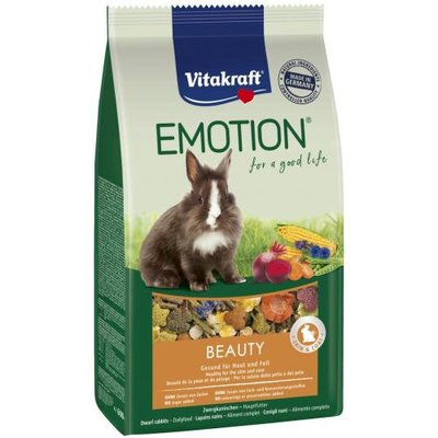 Корм Vitakraft Emotion Beauty Selection для довгошерстих кроликів, для шкіри та шерсті, 600 г 1111142798 фото