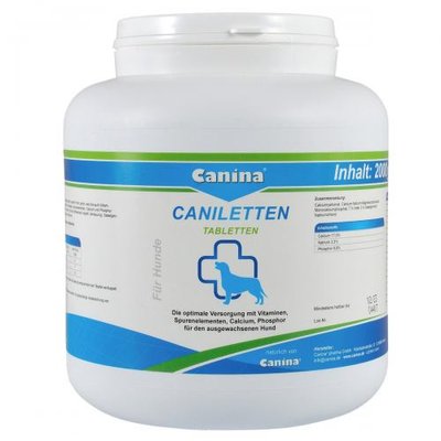 Вітаміни Canina Caniletten комплекс для дорослих собак, 2000 г (1000 табл) 120321 AD фото