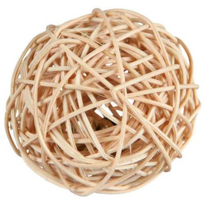 Іграшка Trixie М'яч з брязкальцем для гризунів, d:4 см (натуральні матеріали) 1111126945 фото