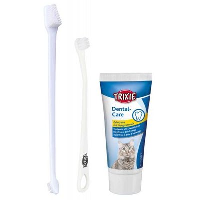 Зубна паста Trixie для котів з щіткою, 50 г 25620 фото
