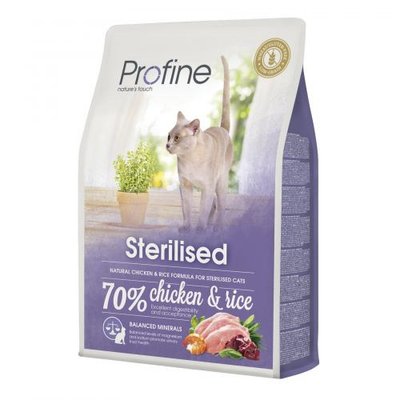 Сухий корм Profine Sterilised для стерилізованих котів, з куркою та рисом, 2 кг 170563/7671 фото