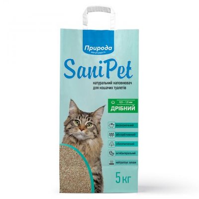 Наповнювач для котячого туалету Природа Sani Pet бентонітовий, дрібна гранула, 5 кг PR240784 фото