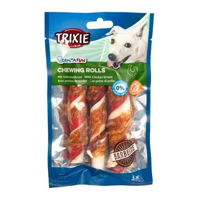 Палочка Trixie Denta Fun для чистки зубов собак, с барбекю, 12 см, 105 г, 3 шт 31377 фото