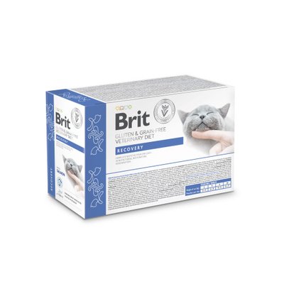 Корм влажный для кошек Brit GF VetDiet Recovery с лососем, 12 x 85 г 1111180645 фото